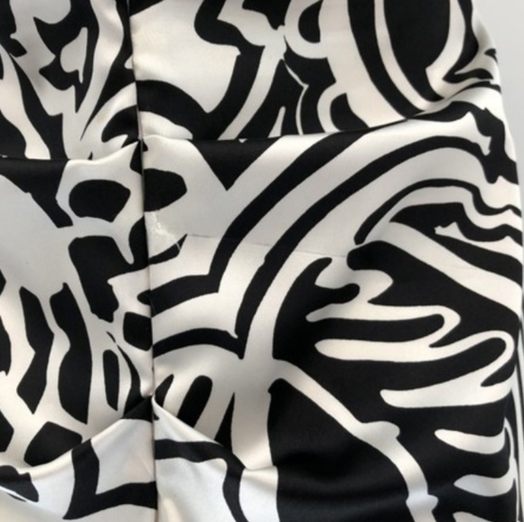 Worn Once Black and White Strapless Gown - Picture 6 of 6